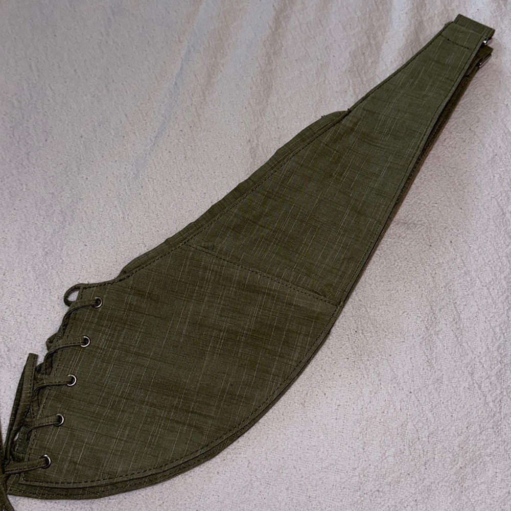 The Olive Green Corset Crossbody Sash Bag